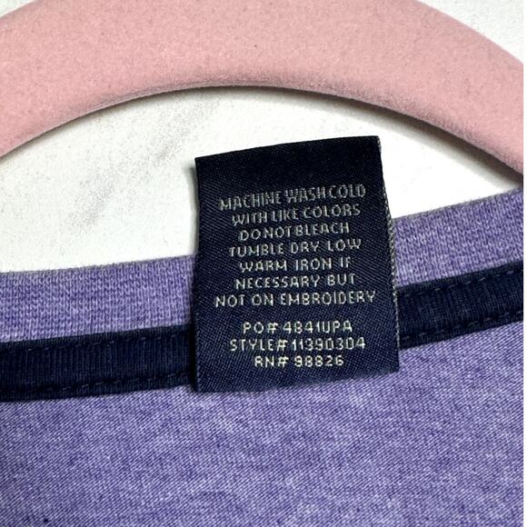 US POLO ASSN. MENS PURPLE V-NECK SHORT SLEEVE T-SHIRT SIZE LARGE - Picture 6 of 8